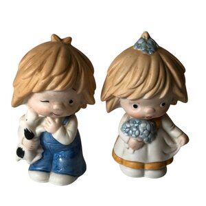 Vintage Children Figurines Boy and Girl Made in Japan Home Decor Collectible